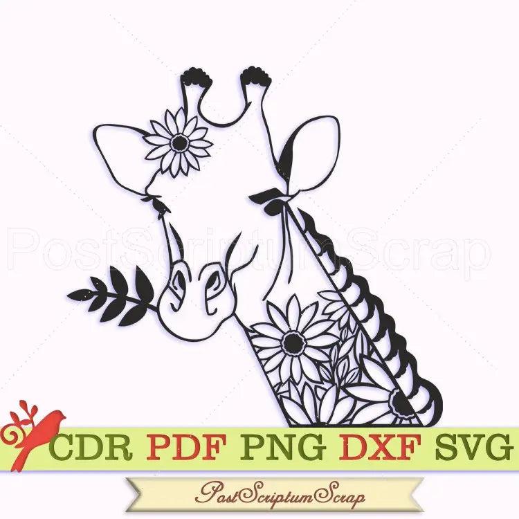 Giraffe svg png safari animal clipart PostScriptum Scrap