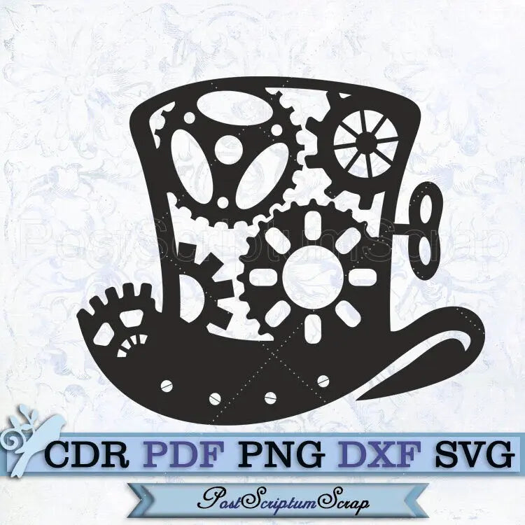 Hat Steampunk svg print victorian clipart PostScriptum Scrap