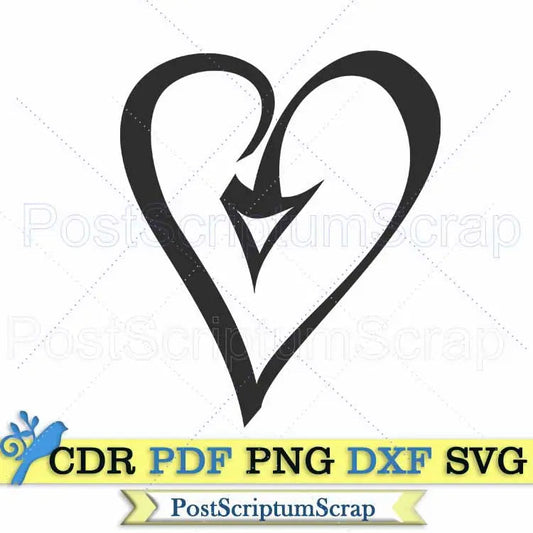 Heart Arrow svg png clipart cut file dxf tribal love silhouette wedding PostScriptum Scrap