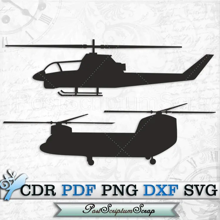 Helicopter Army svg transport clipart military veteran designs PostScriptum Scrap