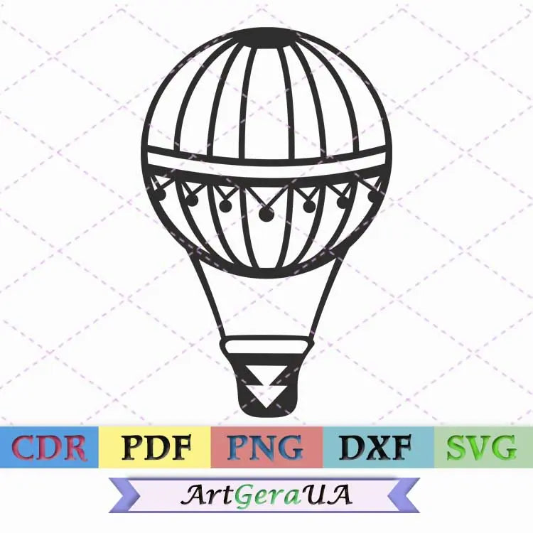 Hot air balloon svg clipart travel baby shower PostScriptum Scrap