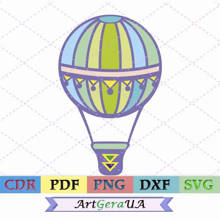 Hot air balloon svg clipart travel baby shower PostScriptum Scrap