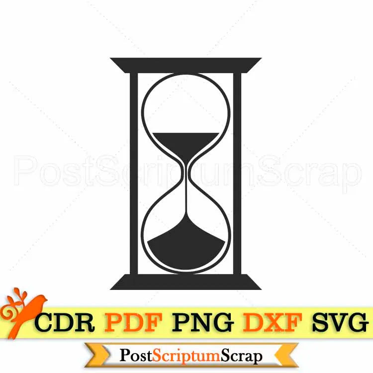 Hourglass svg tattoo clock timer silhouette