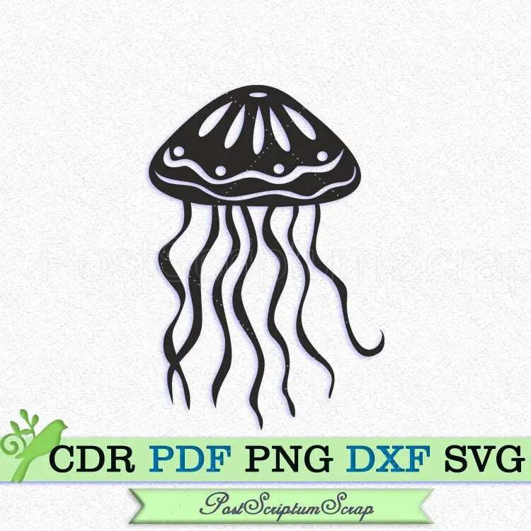 Jellyfish SVG nautical clip art PostScriptum Scrap