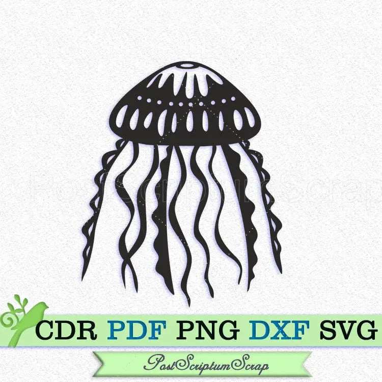 Jellyfish SVG nautical clip art PostScriptum Scrap