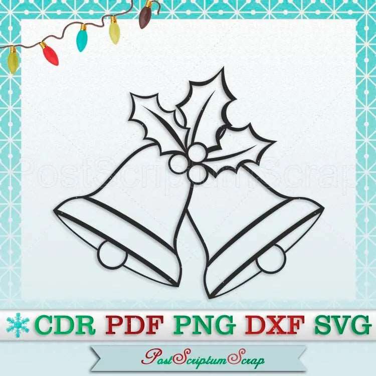 Jingle Bells svg merry christmas ornaments holiday clipart cut PostScriptum Scrap