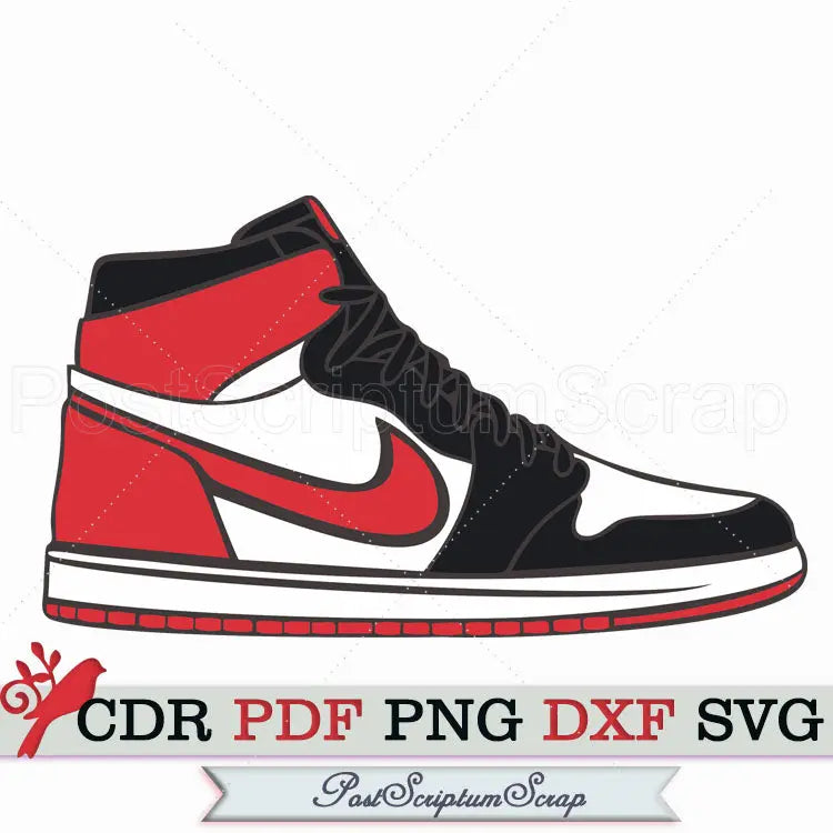 Jordan Sneakers SVG shoe basketball sport PostScriptum Scrap