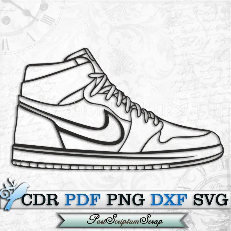 Jordan svg shoes clipart basketball vector cricut trendy PostScriptum Scrap