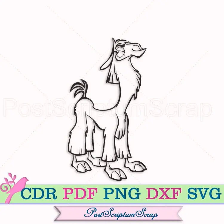 Lama svg cute animal vector PostScriptum Scrap