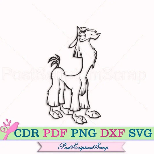 Lama svg cute animal vector PostScriptum Scrap