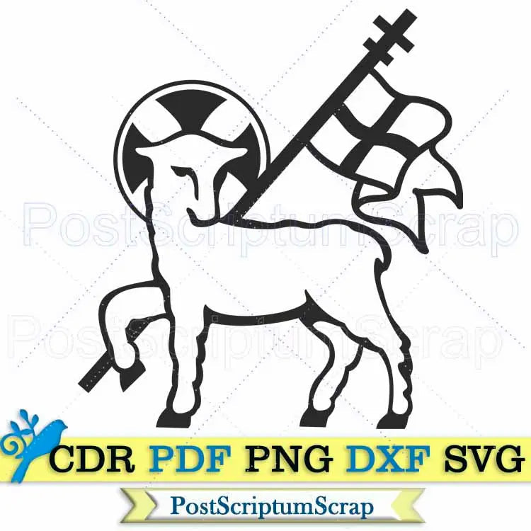 Lamb Jesus svg christian cut sheep clipart bible he is risen church PostScriptum Scrap