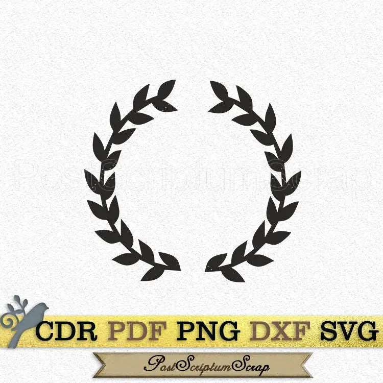 Laurel svg wreath clipart png flower border PostScriptum Scrap