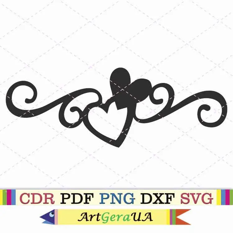 Love svg heart bride wedding party cut designs clipart PostScriptum Scrap