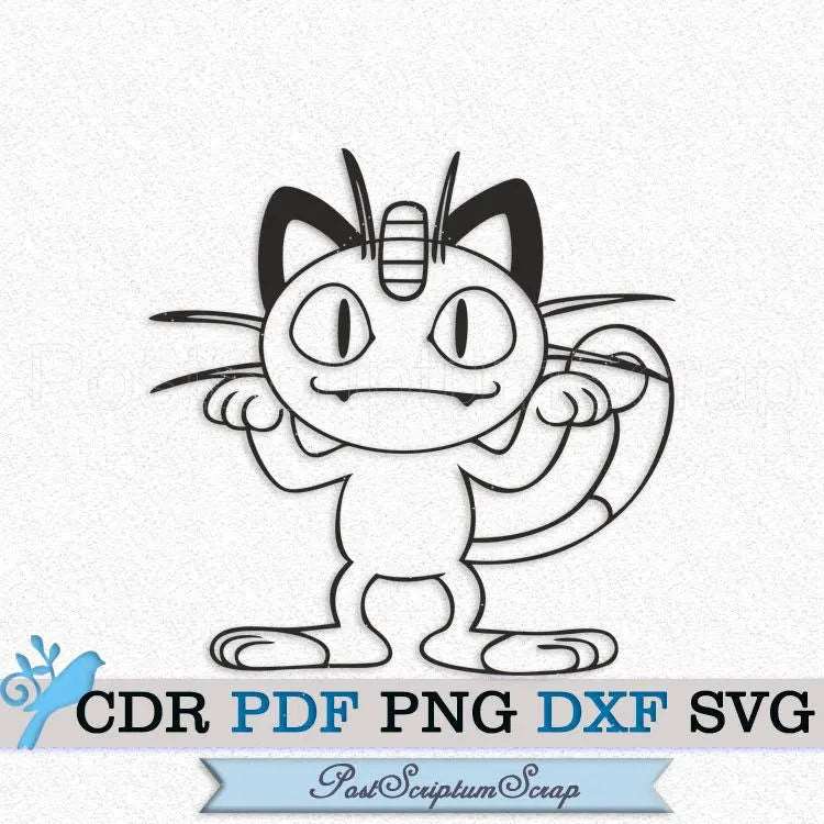 Meowth pokemon svg clipart PostScriptum Scrap