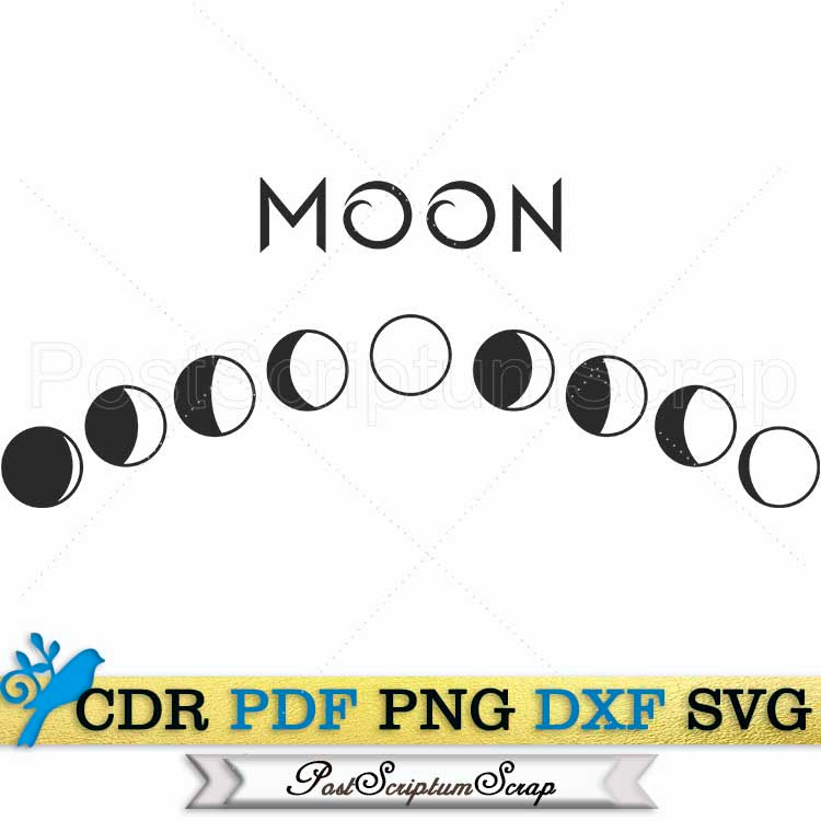 Moons svg galaxy crescent space clipart vector design celestial