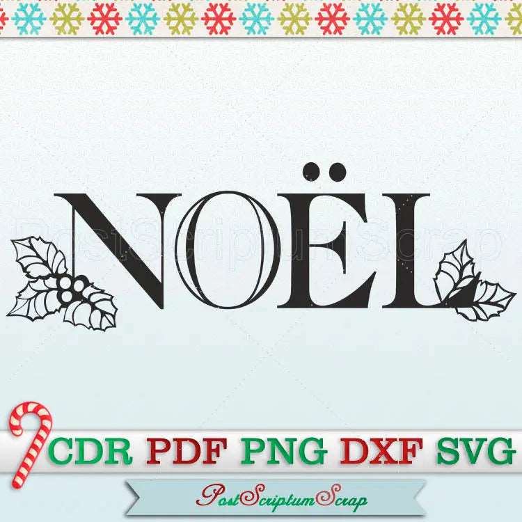 Noel merry christmas svg PostScriptum Scrap