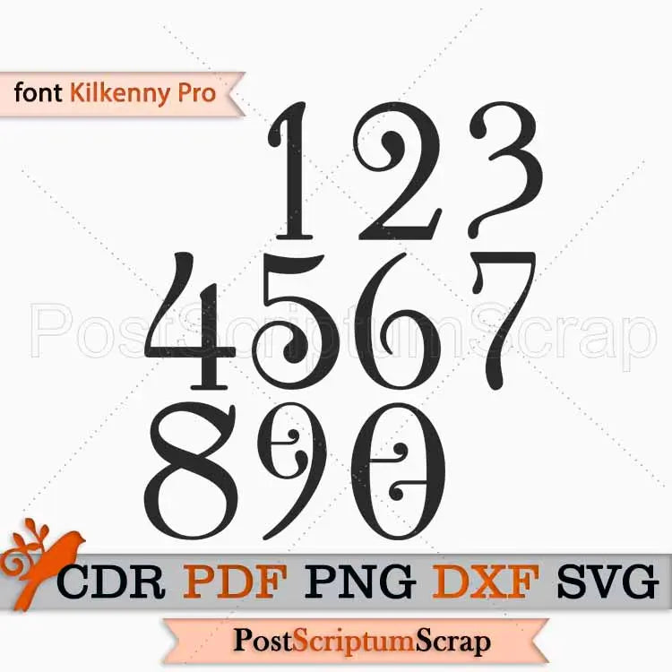 Numbers SVG Cricut calligraphy download wedding table PostScriptum Scrap