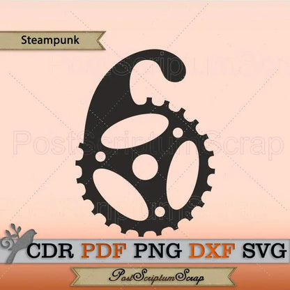 Numbers Steampunk clipart svg PostScriptum Scrap