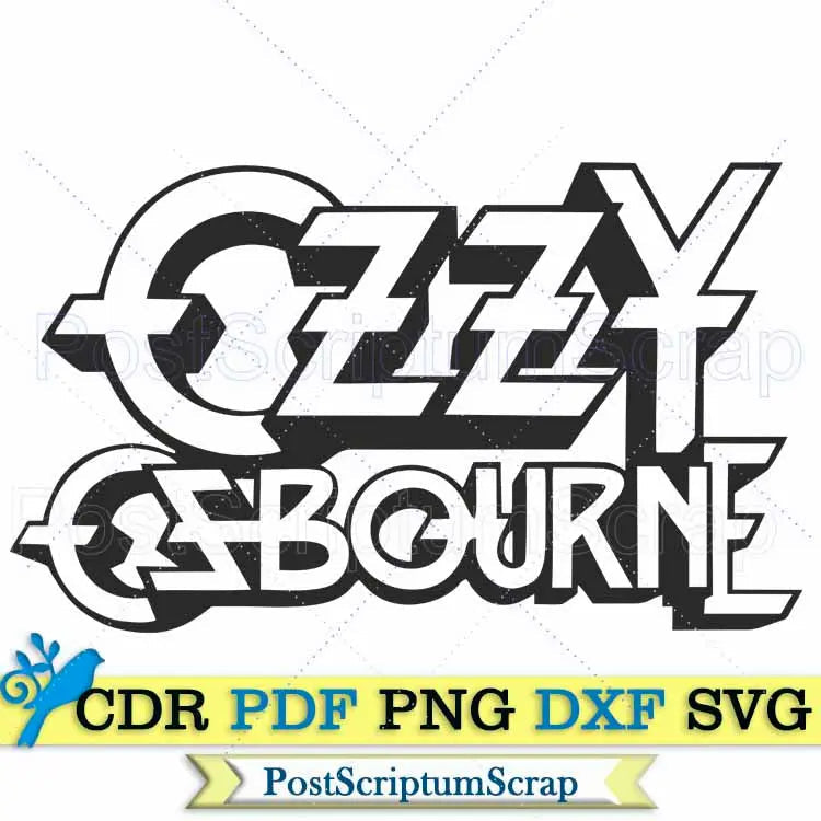 Ozzy Osbourne svg silhouette rock shirt print decor PostScriptum Scrap