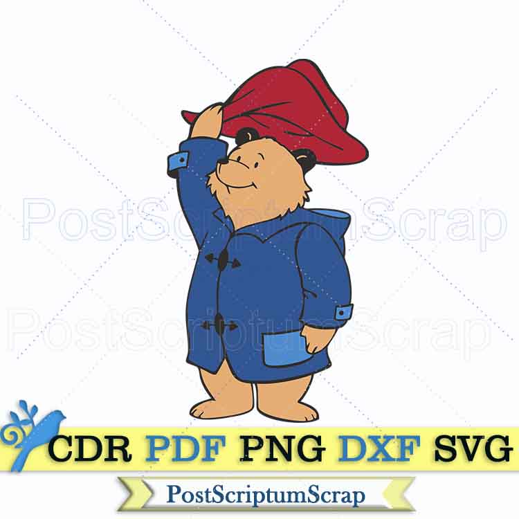 Paddington bear svg print png PostScriptum Scrap