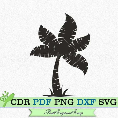 Palm tree svg beach tropical vacation files for cricut png PostScriptum Scrap