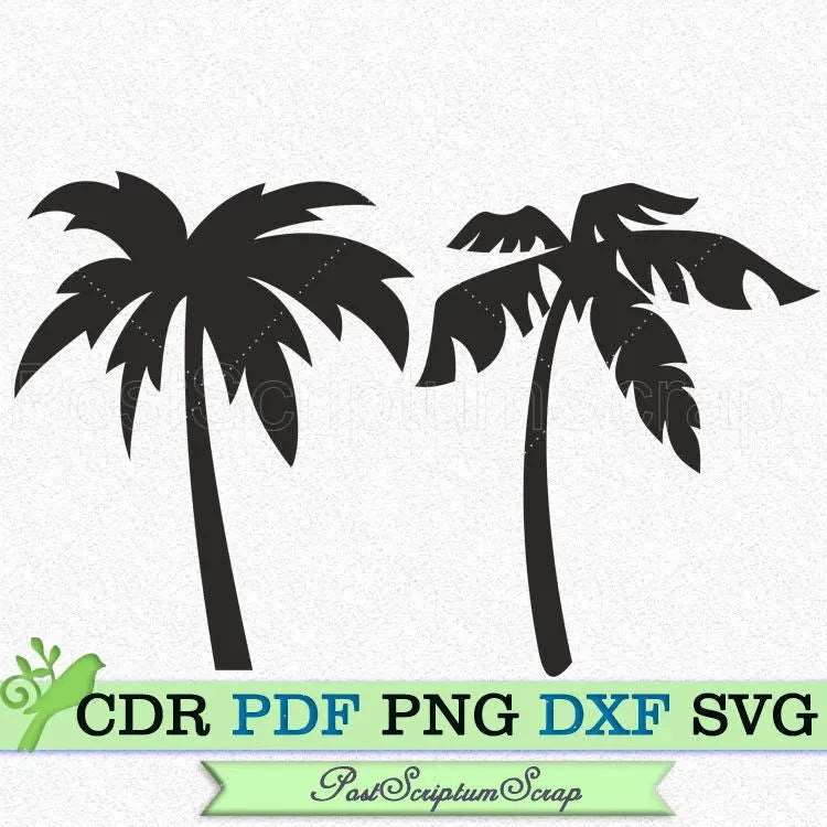 Palm tree svg beach tropical vacation files for cricut png PostScriptum Scrap