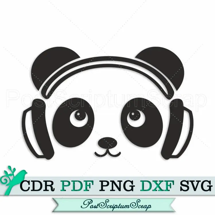 Panda svg bear cute party clipart png music PostScriptum Scrap