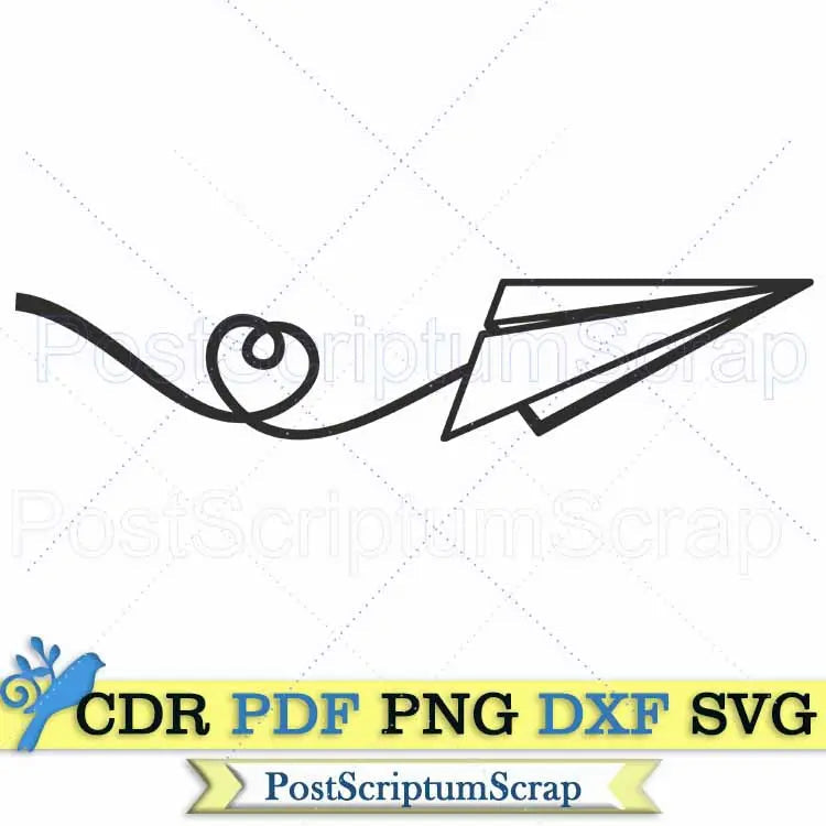 Paper plane svg love airplane travel clipart transport PostScriptum Scrap