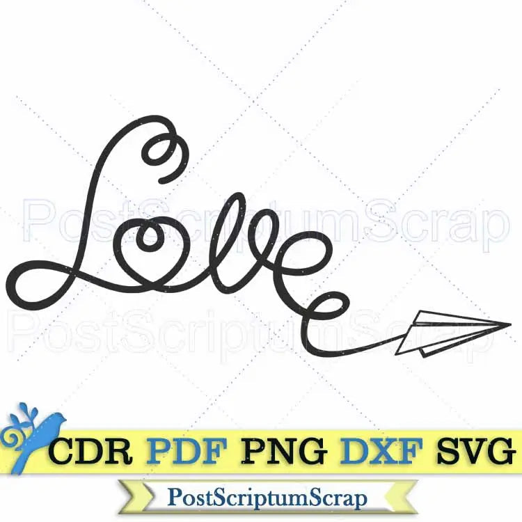 Paper plane svg love clipart travel wedding quotes cricut PostScriptum Scrap