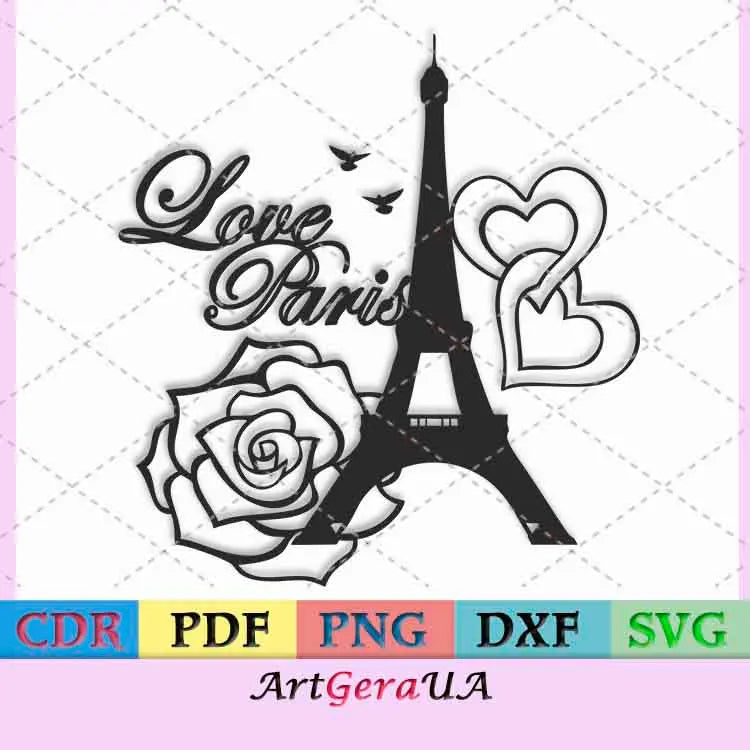 Paris bundle svg vacation love png cricut travel france PostScriptum Scrap