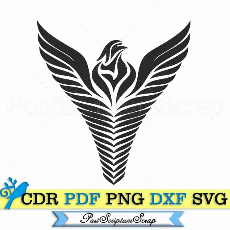 Phoenix wings tattoo svg PostScriptum Scrap