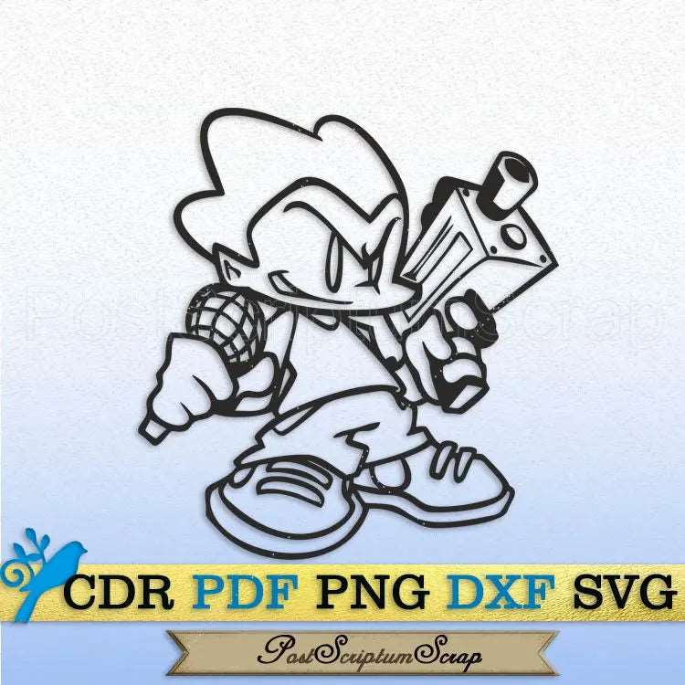 Pico funkin svg video game files for cricut PostScriptum Scrap