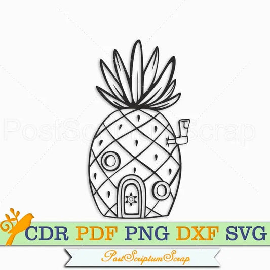 Pineapple svg png cricut cartoon tshirt cut file kids clipart PostScriptum Scrap