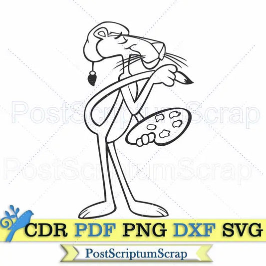 Pink Panther svg clipart png shirt dxf cartoon children cute PostScriptum Scrap