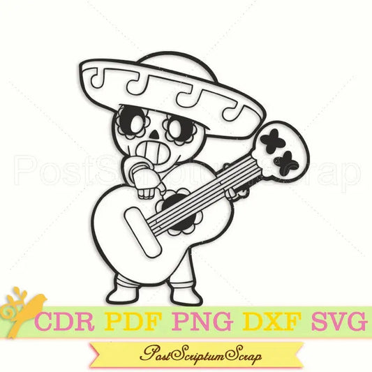 Poco brawl stars svg sugar skull video game sombrero clipart kids PostScriptum Scrap