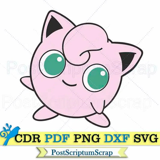 Pokemon Jigglypuff svg cartoon clipart PostScriptum Scrap