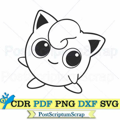 Pokemon Jigglypuff svg cartoon clipart PostScriptum Scrap