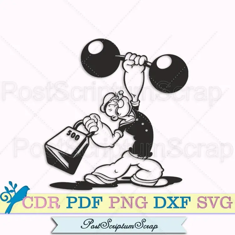 Popeye svg cricut cartoon kids children clipart png PostScriptum Scrap