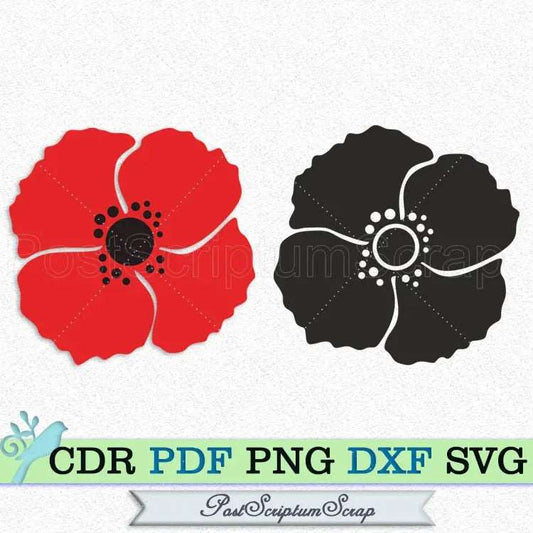 Poppy svg png flower silhouette PostScriptum Scrap