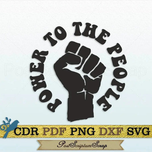 Power to the people svg John lennon music peace PostScriptum Scrap