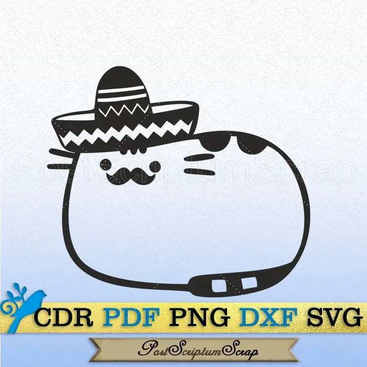 Pusheen Cat svg clipart kitten kawaii png cute print PostScriptum Scrap