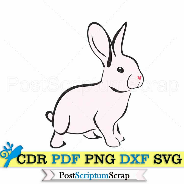 Rabbit svg clipart dxf animals