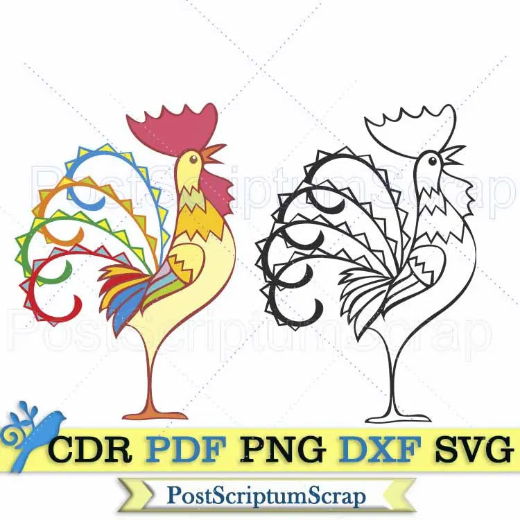 Rooster svg chicken clipart farm bird animal png farmhouse PostScriptum Scrap