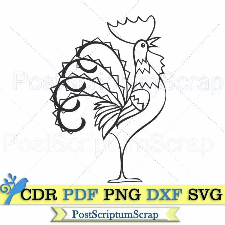 Rooster svg chicken clipart farm bird animal png farmhouse PostScriptum Scrap