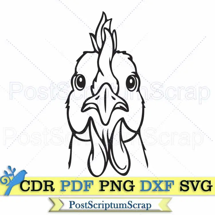 Rooster svg farm animal png bird PostScriptum Scrap