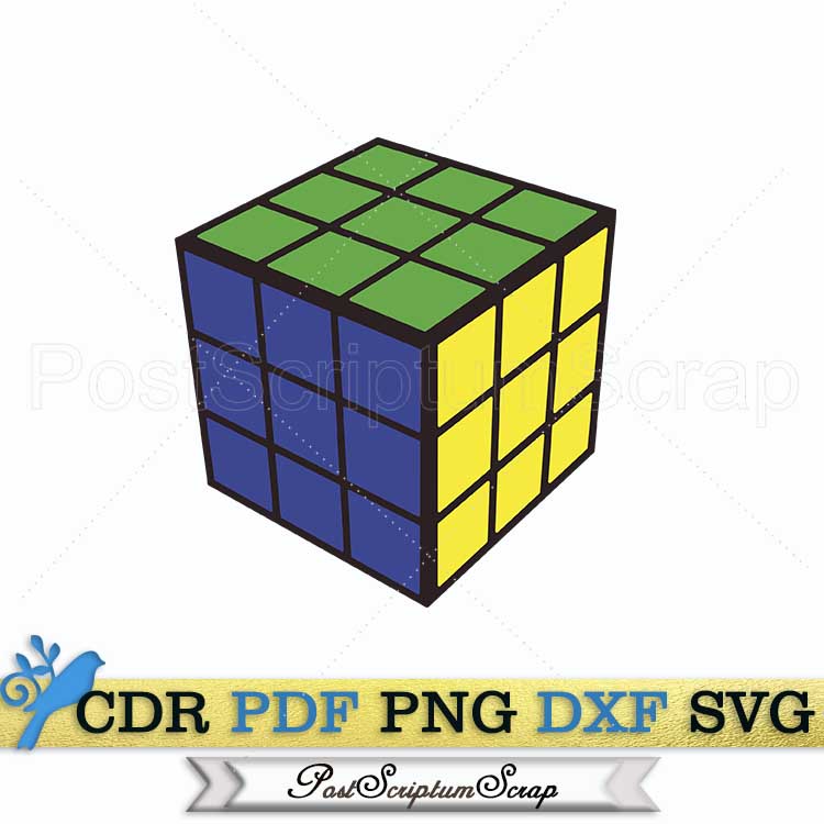 Rubiks cube clipart SVG gamer