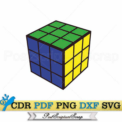 Rubiks cube clipart SVG gamer