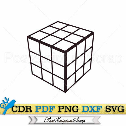 Rubiks cube clipart SVG gamer