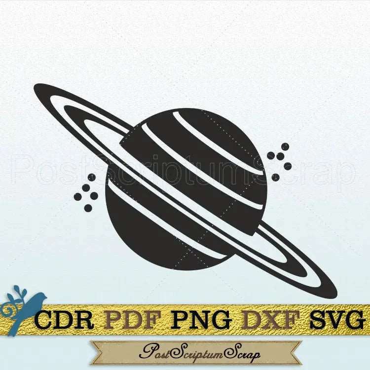 Saturn svg space planet stars galaxy silhouette cricut solar system clipart PostScriptum Scrap