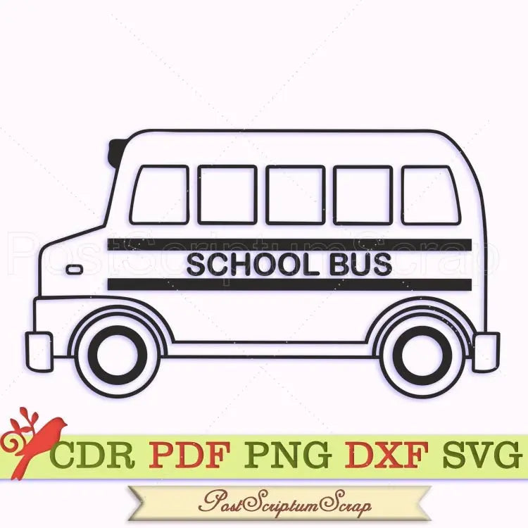 School bus svg clipart printable driver travel png teacher PostScriptum Scrap